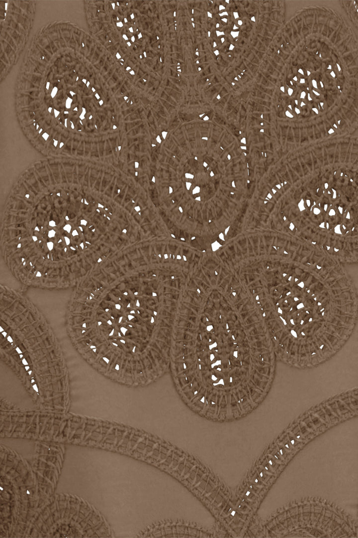 Riani 645540 4508 606 Coconut Brown Embroidered Sleeveless Top