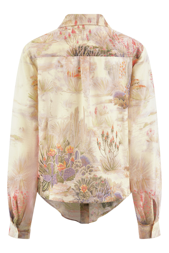 Riani 645550 4568 860 Straw Beige Desert Print Blouse