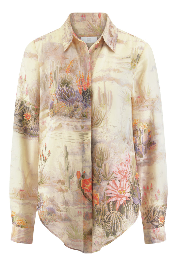Riani 645550 4568 860 Straw Beige Desert Print Blouse