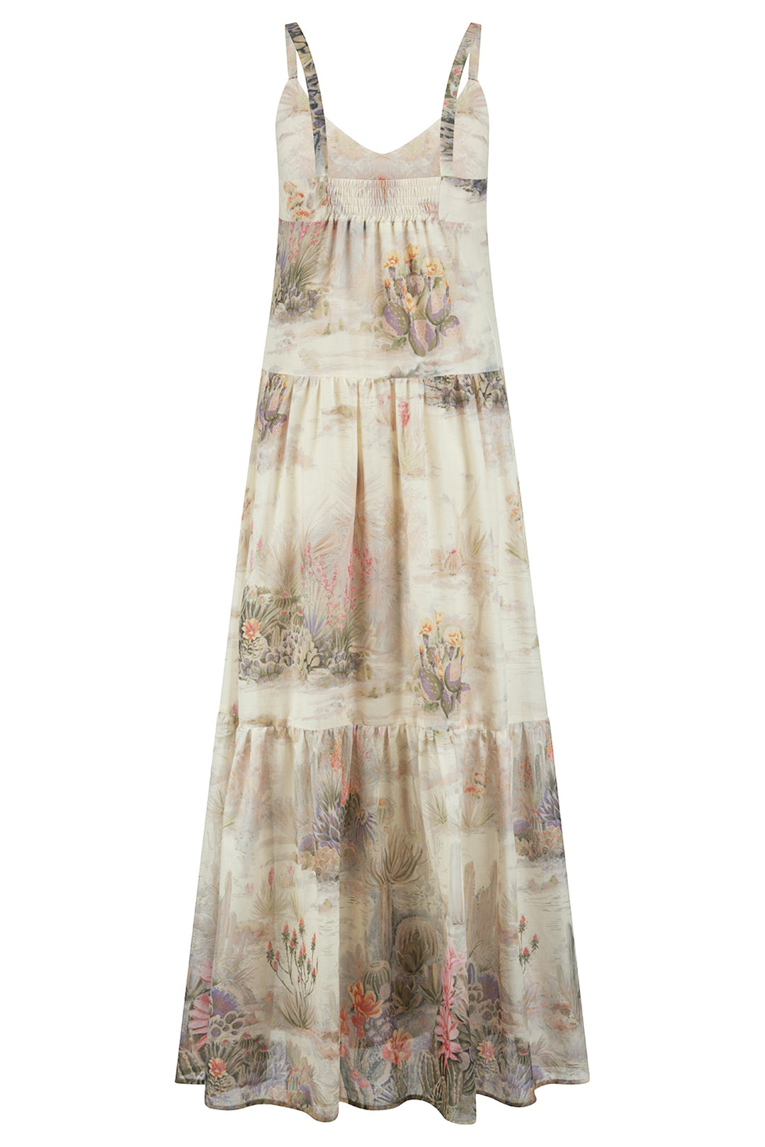 Riani 646820 4568 860 Straw Beige Desert Print Sleeveless Dress