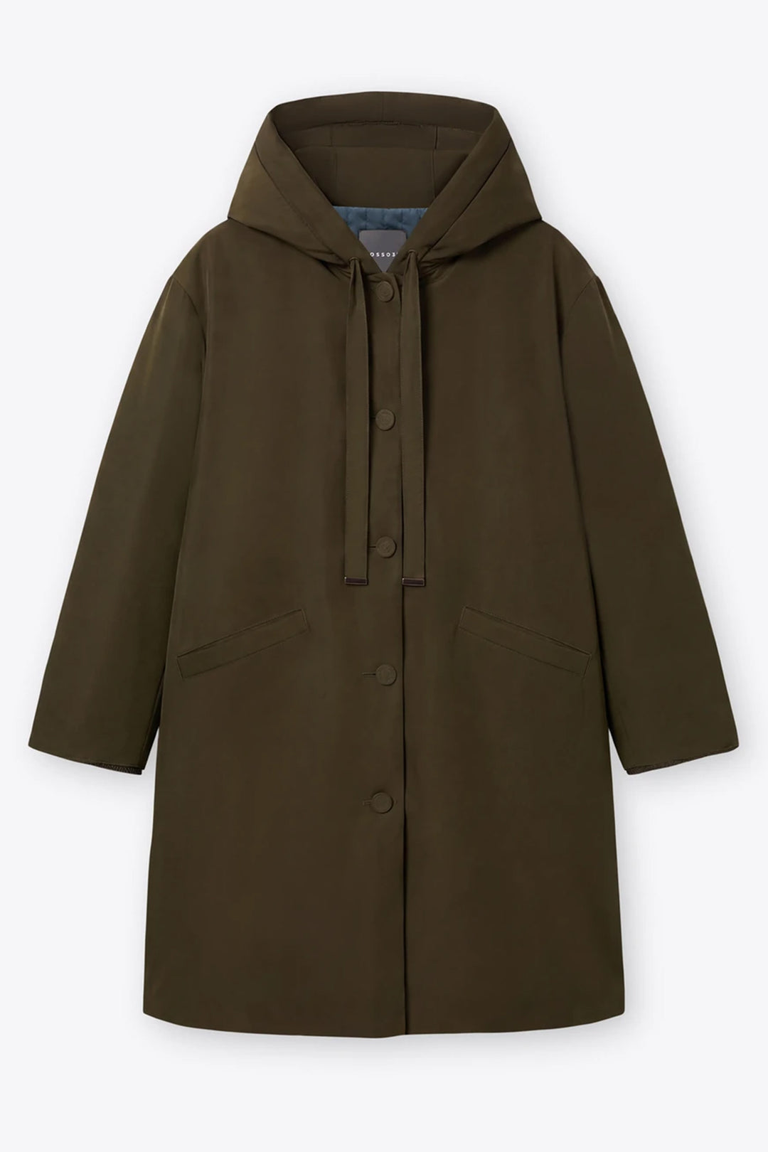 Rosso35 S7635A 147 Green Hooded Coat, packshot
