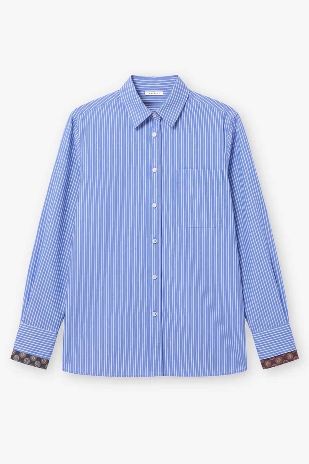 Rosso35 S7707B 333 Blue Striped Shirt, packshot