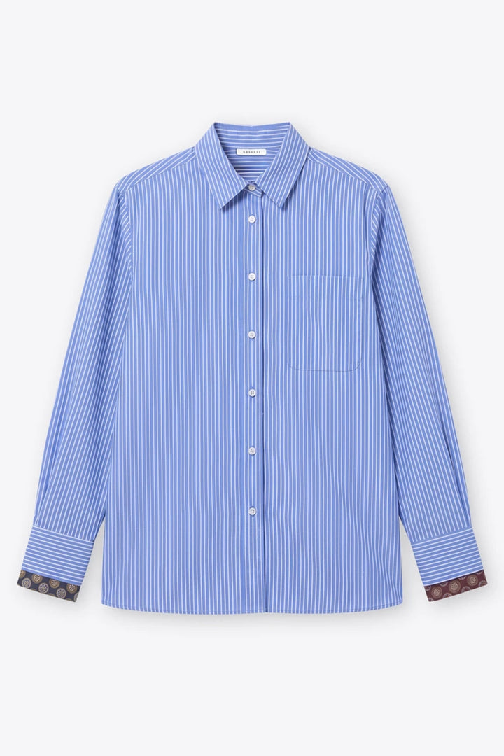 Rosso35 S7707B 333 Blue Striped Shirt, packshot