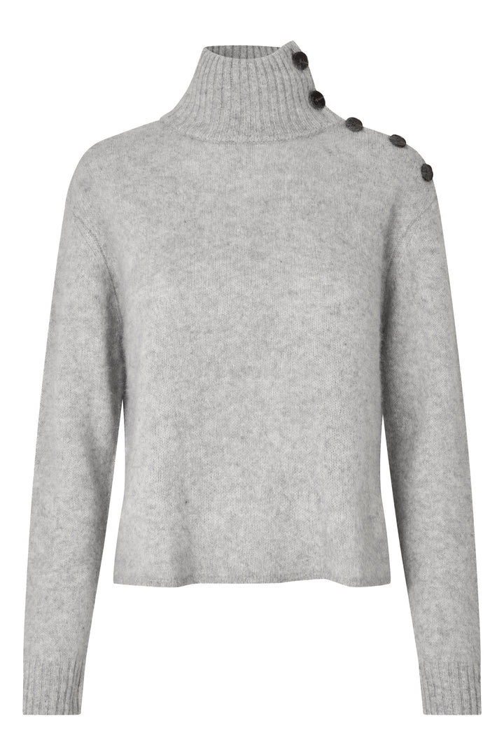Six Ames Cilia Titanium Grey Melange Jumper 72364 C3895, front packshot