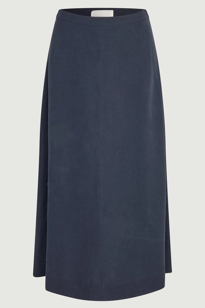 Six Ames Henrietta 72263 Night Sky Navy Silk Long Skirt C7090