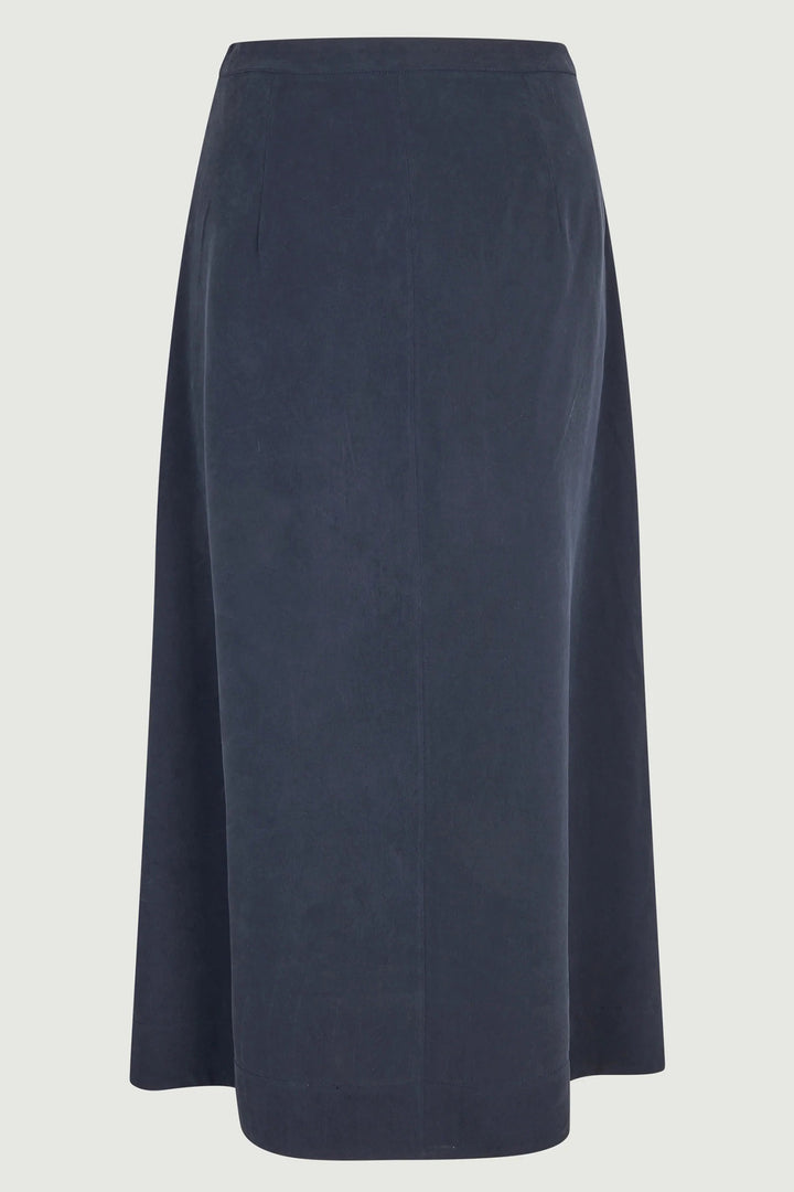 Six Ames Henrietta 72263 Night Sky Navy Silk Long Skirt C7090
