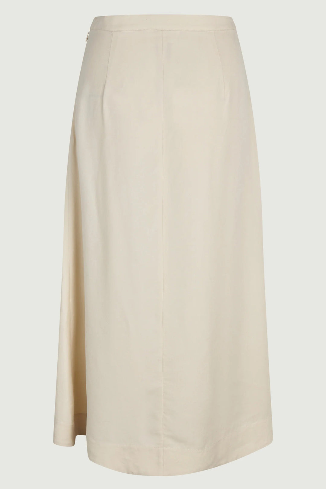 Six Ames Henrietta Turtledove Ivory Silk Midi Skirt 72263