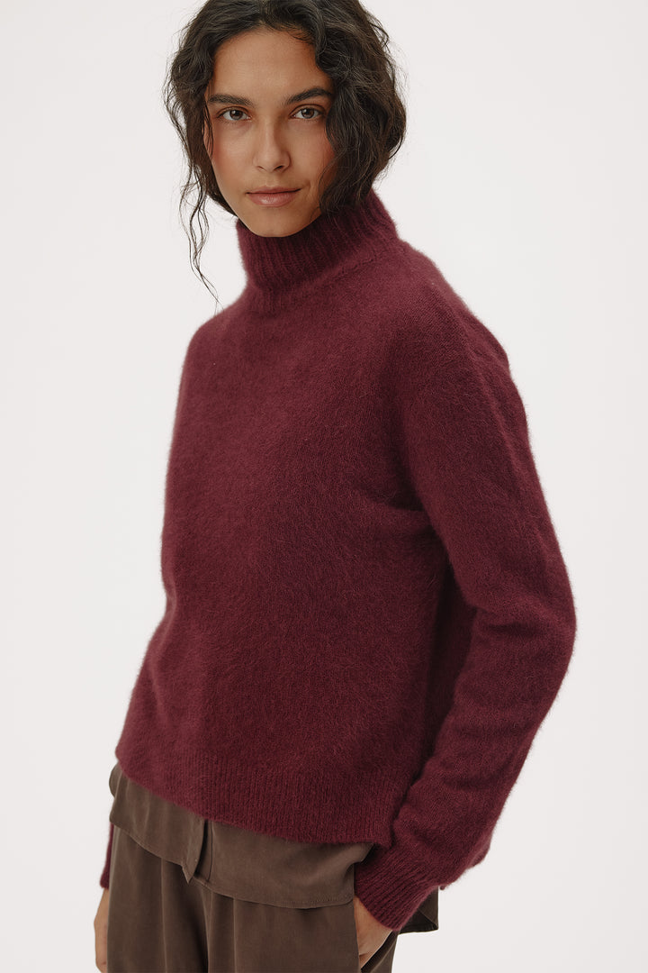 Six Ames Jade Fig Red Jumper 72395 C2016, knit detail