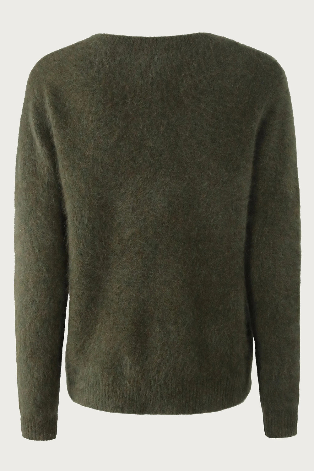 Green sweater on a white background