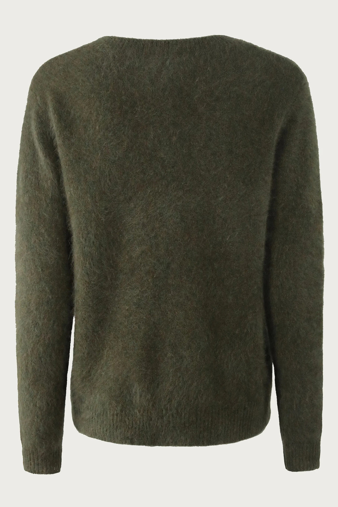 Green sweater on a white background