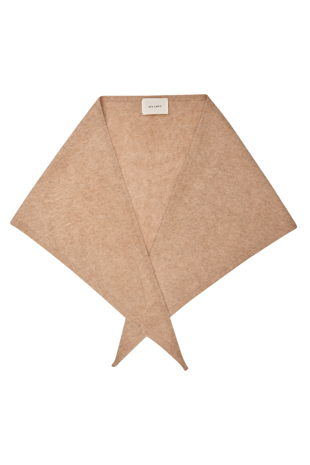 Six Ames Poppy Biscotti Beige Melange Scarf 72355 C3890, front packshot