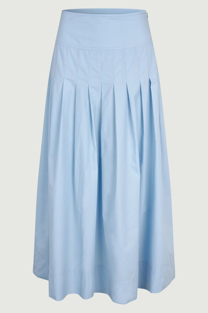 Six Ames Rebecca 72271 Sky Blue Long Organic Cotton Skirt C3191