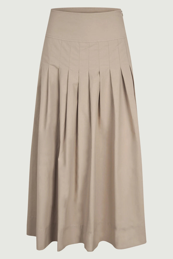 Six Ames Rebecca 72271 Tuffet Beige Long Organic Cotton Skirt C1108