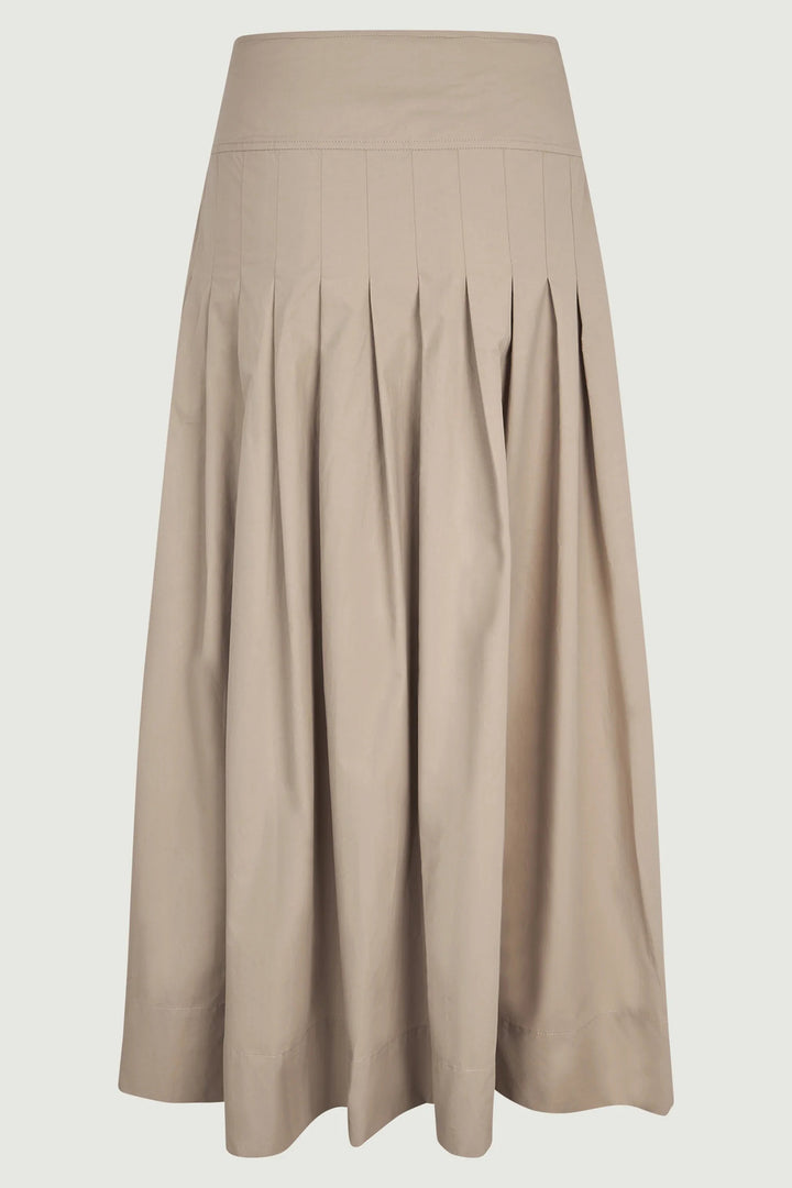 Six Ames Rebecca 72271 Tuffet Beige Long Organic Cotton Skirt C1108