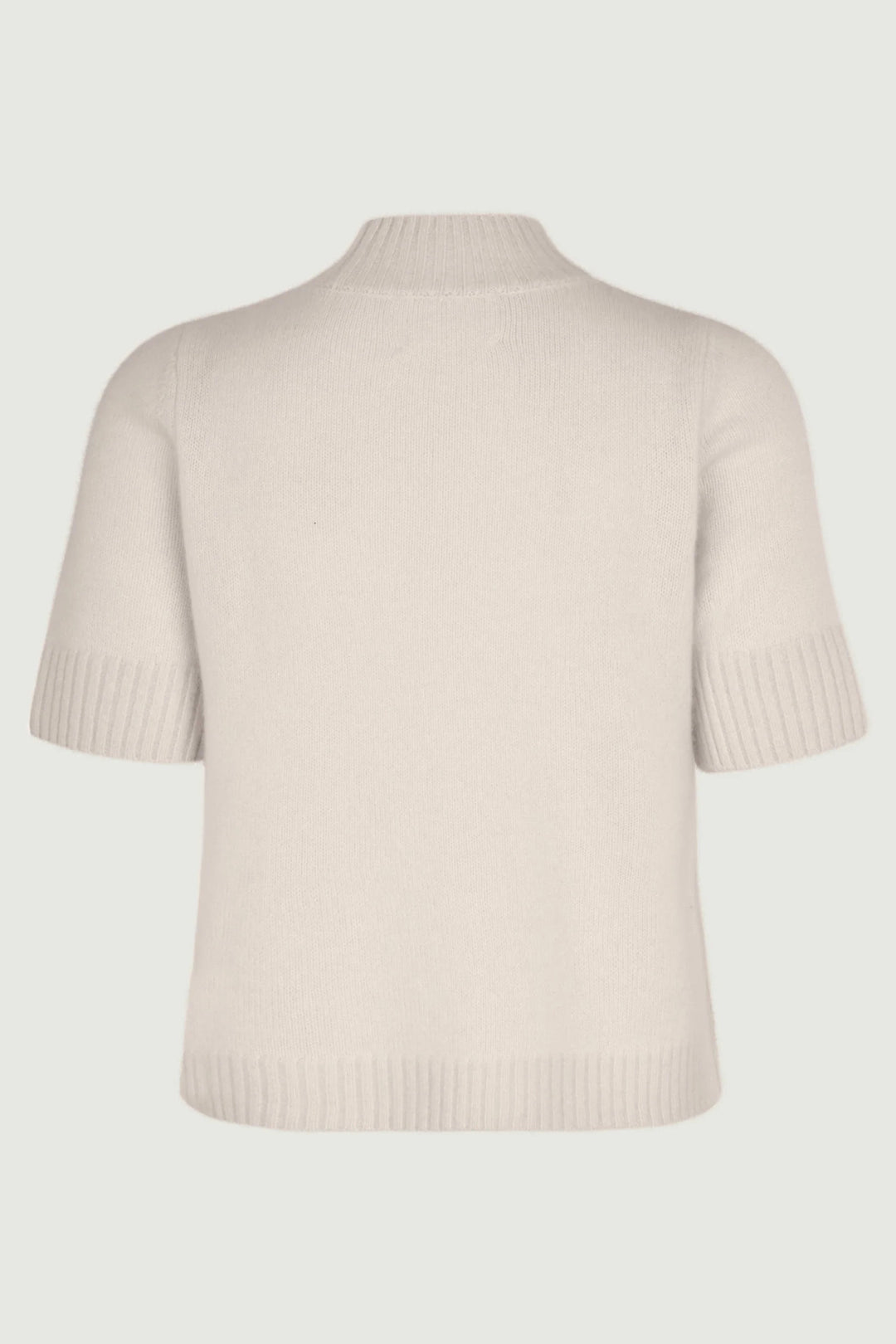 Six Ames Remie 72258 Feather White Short Sleeve Cashmere Jumper C3666