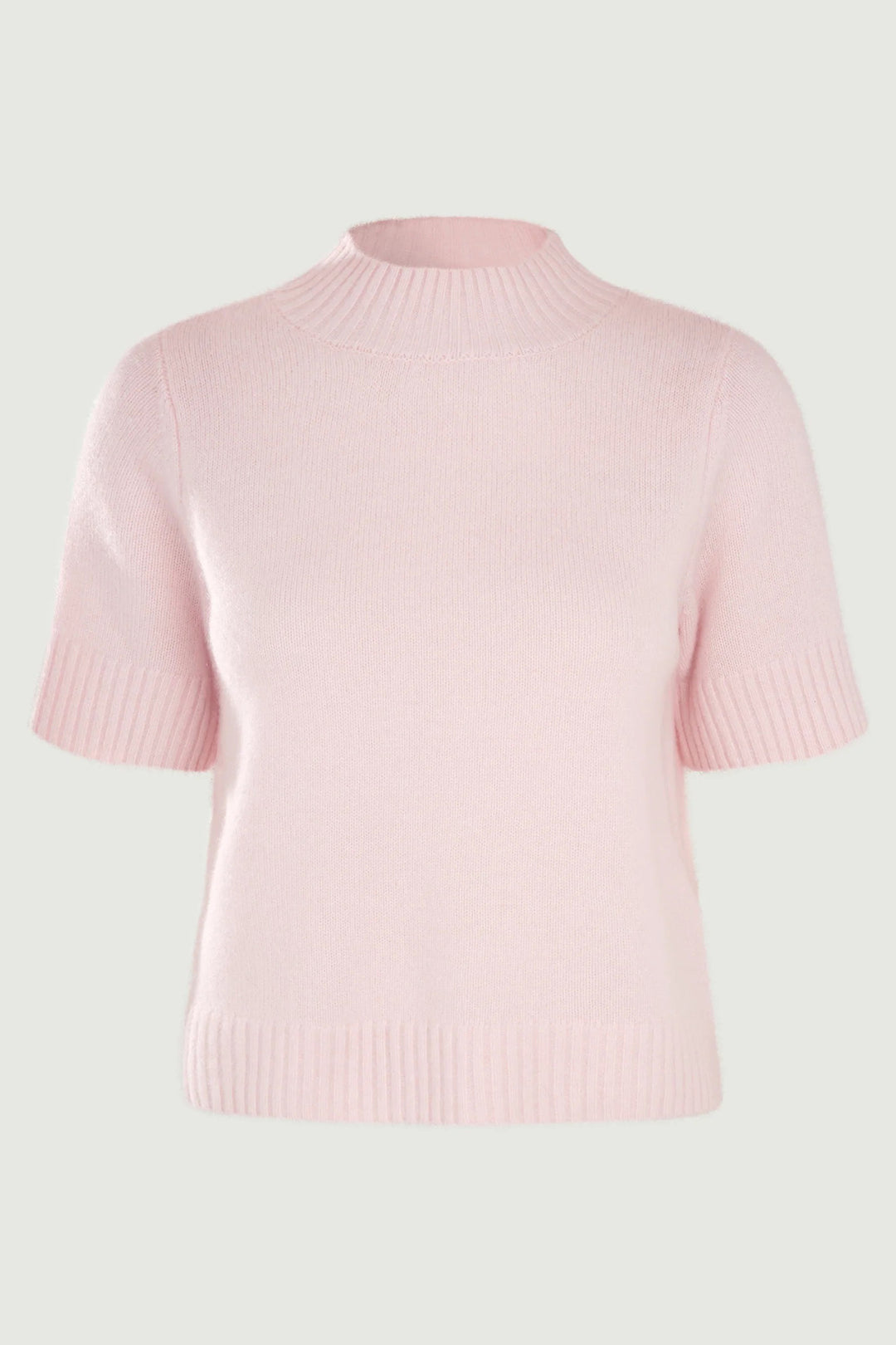 Six Ames Remie 72258 Powder Pink Short Sleeve Cashmere Jumper C3192