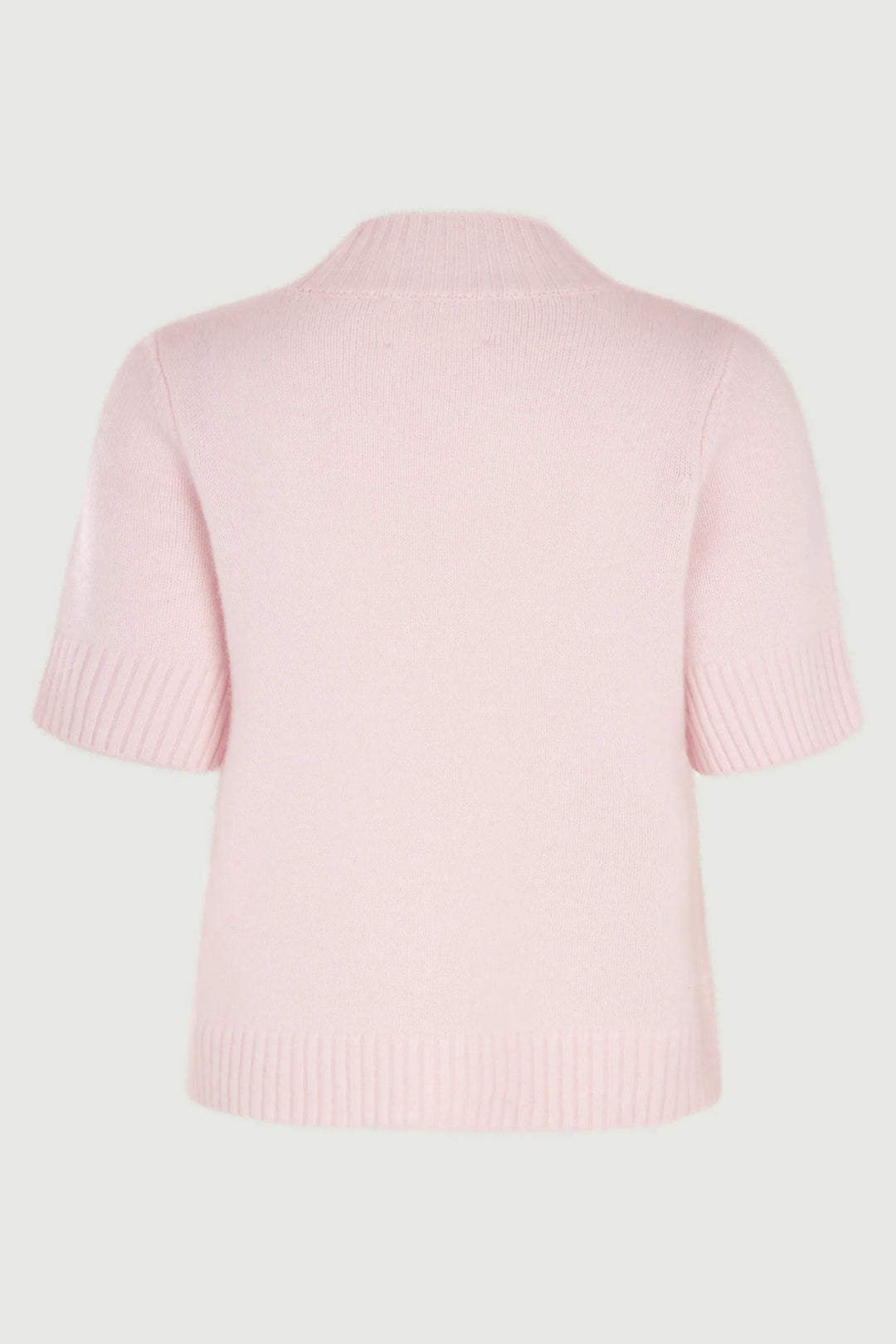Six Ames Remie 72258 Powder Pink Short Sleeve Cashmere Jumper C3192