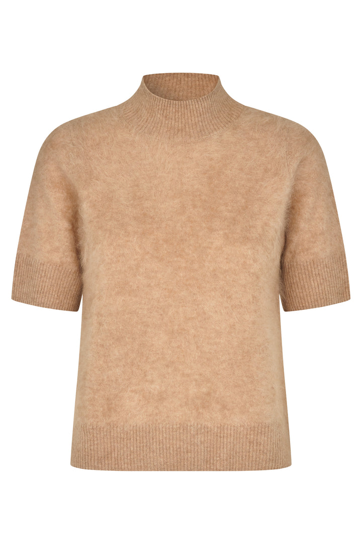 Six Ames Roma Biscotti Beige Melange Jumper 72357 C3890, front packshot