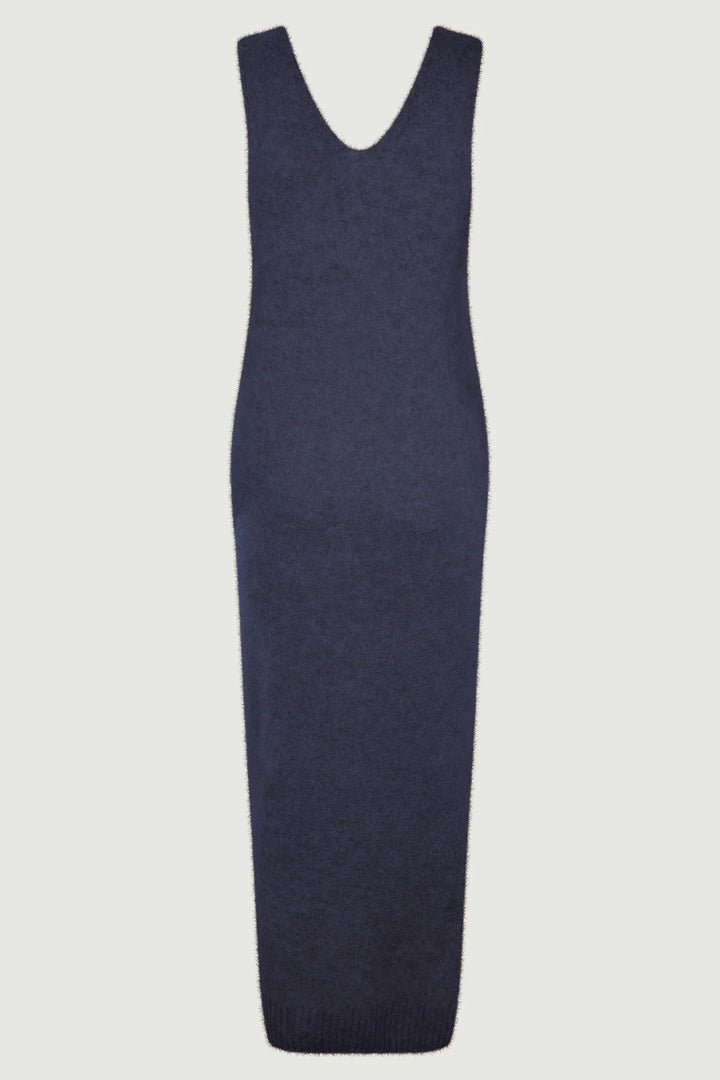 Six Ames Zenia 72237 Night Sky Navy Knitted Long Sleeveless Dress C7090
