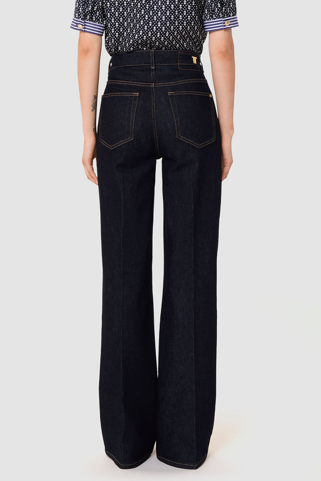 Tara Jarmon Jocelyn Raw Denim Brut Jeans Blue TVJEA12TV362 - Lonah Boutique Westbourne
