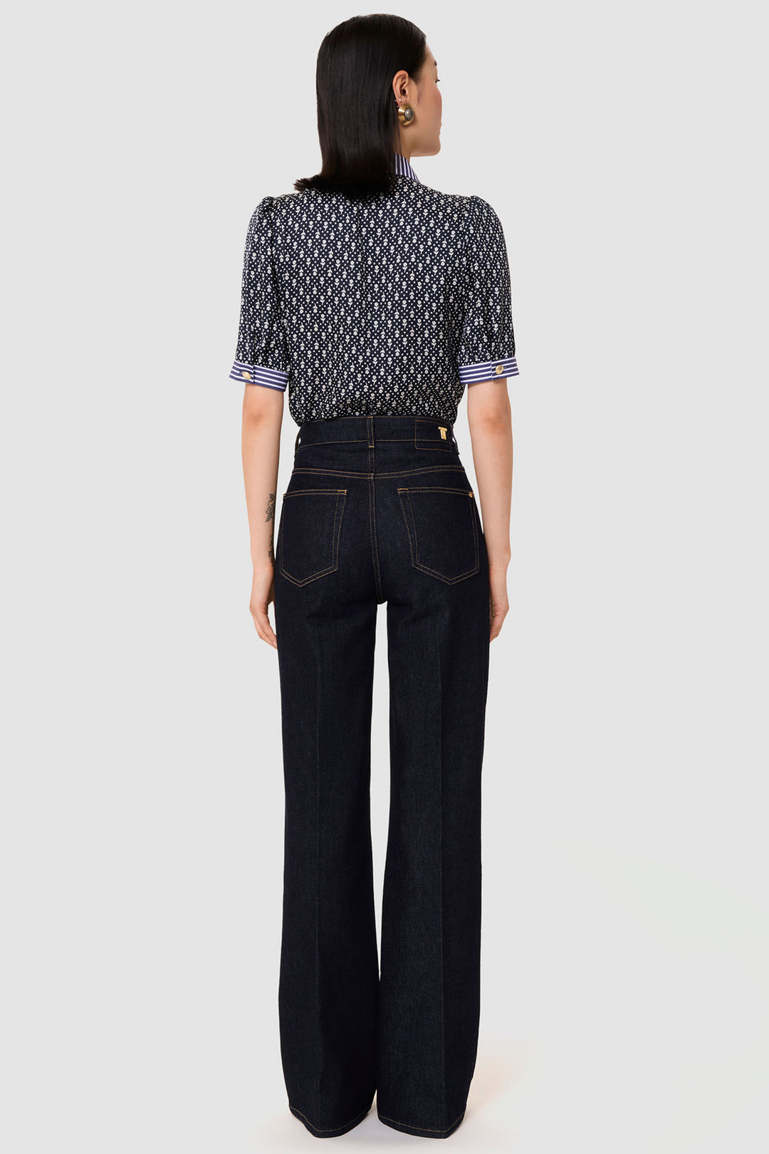 Tara Jarmon Jocelyn Raw Denim Brut Jeans Blue TVJEA12TV362 - Lonah Boutique Westbourne