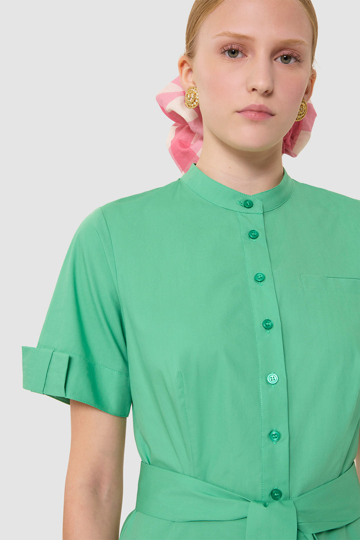 Tara Jarmon TVROB70TV104 Ricochet Dress Pistache Green - Lonah Boutique