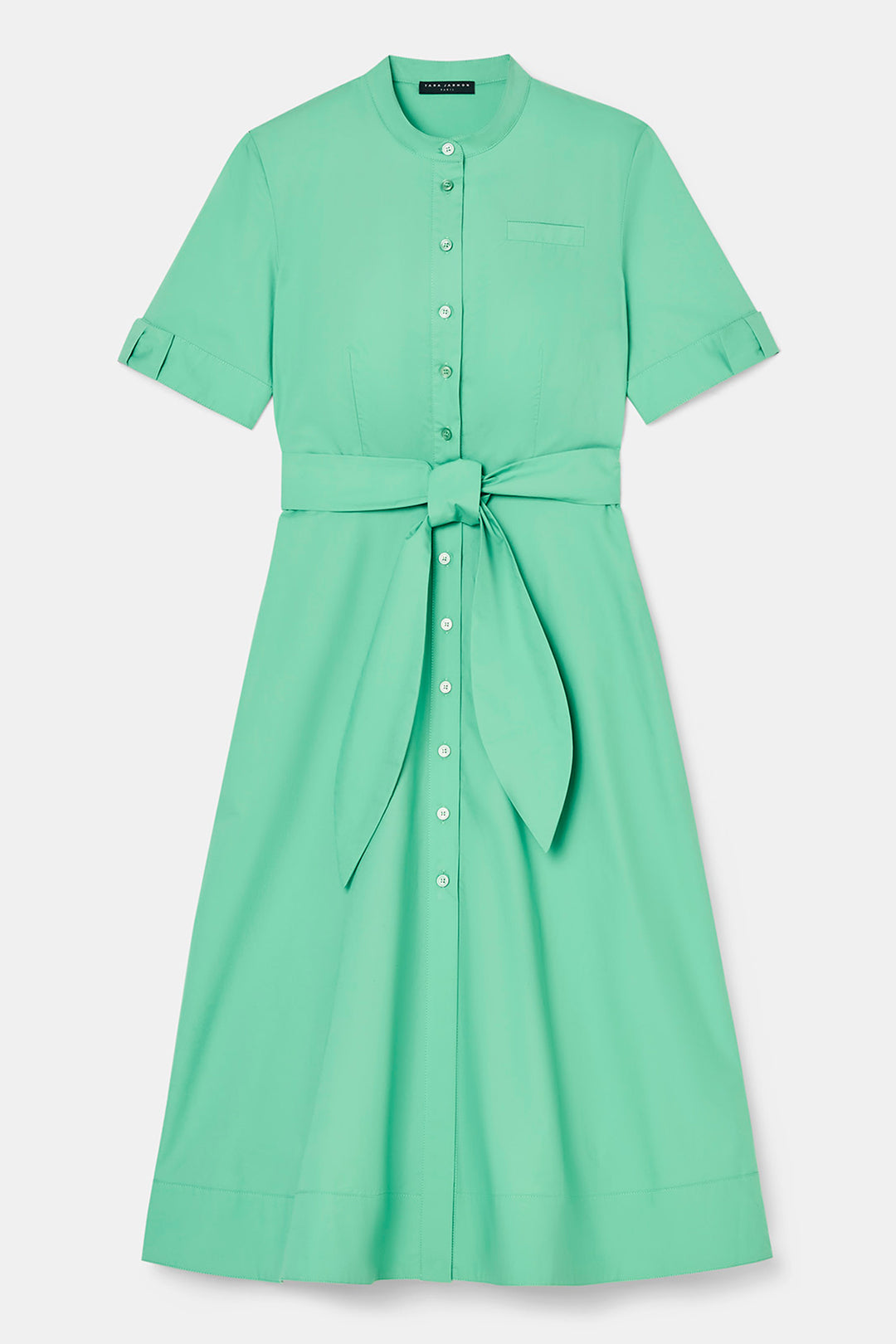 Tara Jarmon TVROB70TV104 Ricochet Dress Pistache Green - Lonah Boutique