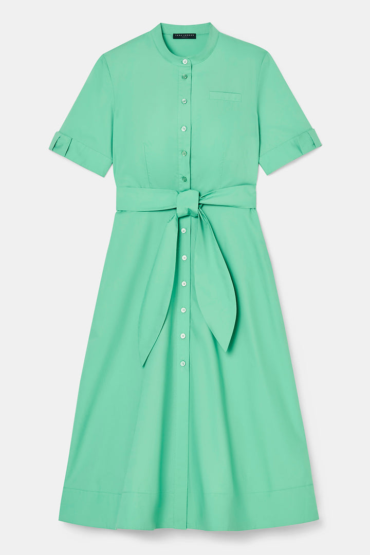 Tara Jarmon TVROB70TV104 Ricochet Dress Pistache Green - Lonah Boutique