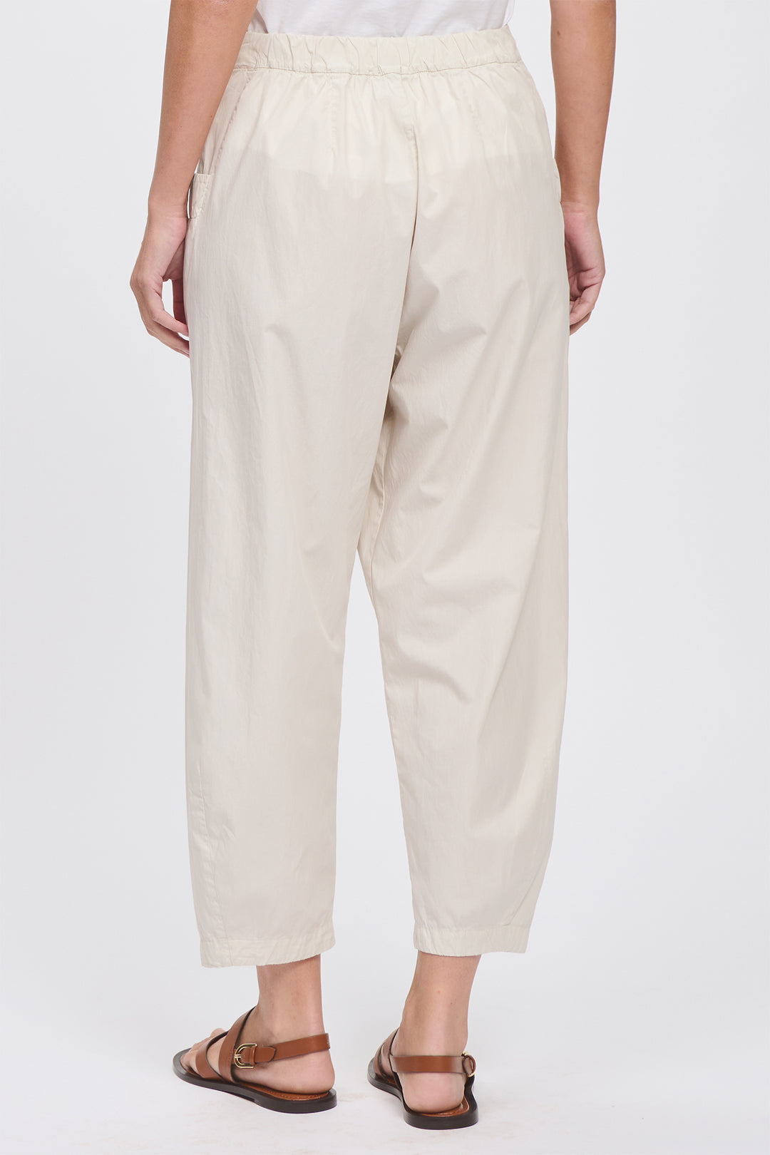 Transit CFDTRCN232 Chalk Light Cotton Trousers 01