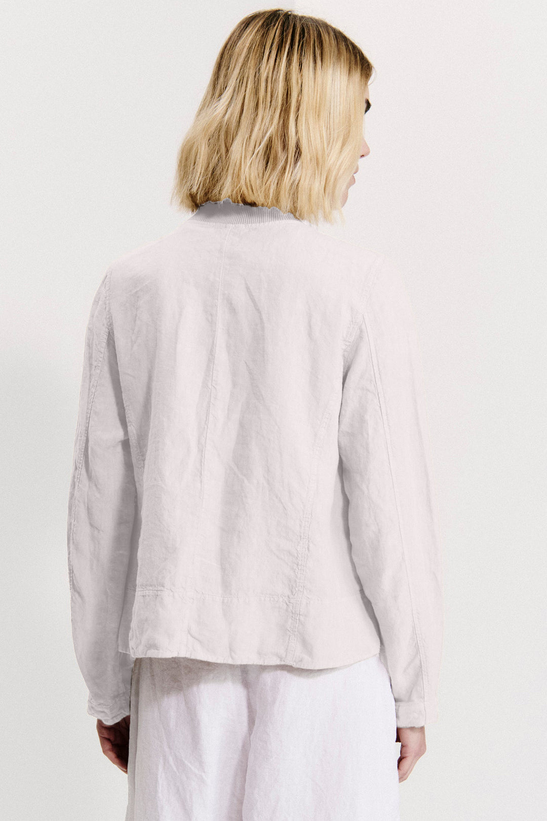 Transit CFDTRZD136 Linen Zipped Jacket Sand - Lonah Boutique