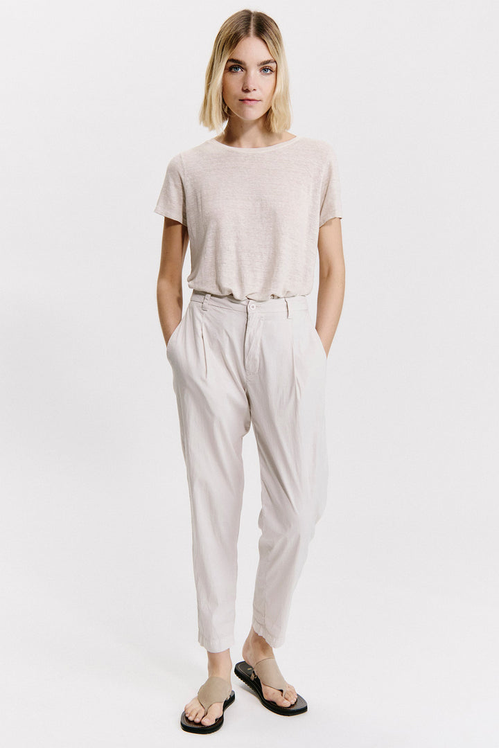 Transit CFDTRZM224 Stretch Cotton Trousers Sand - Lonah Boutique