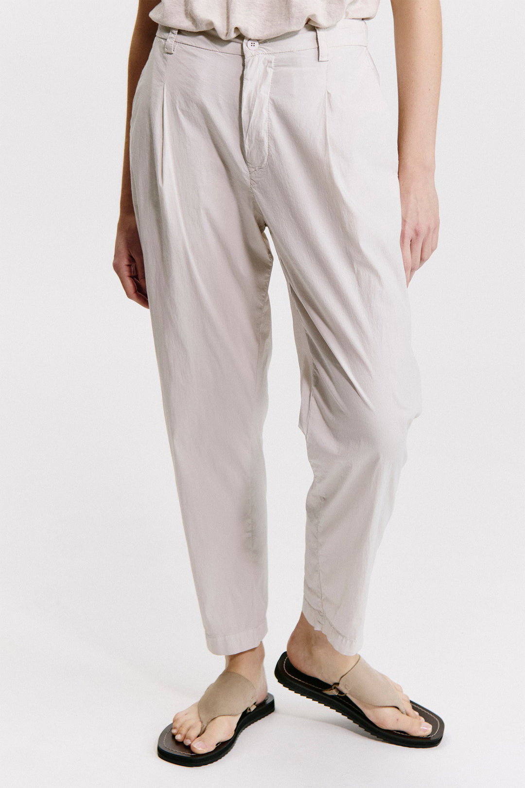 Transit CFDTRZM224 Stretch Cotton Trousers Sand - Lonah Boutique