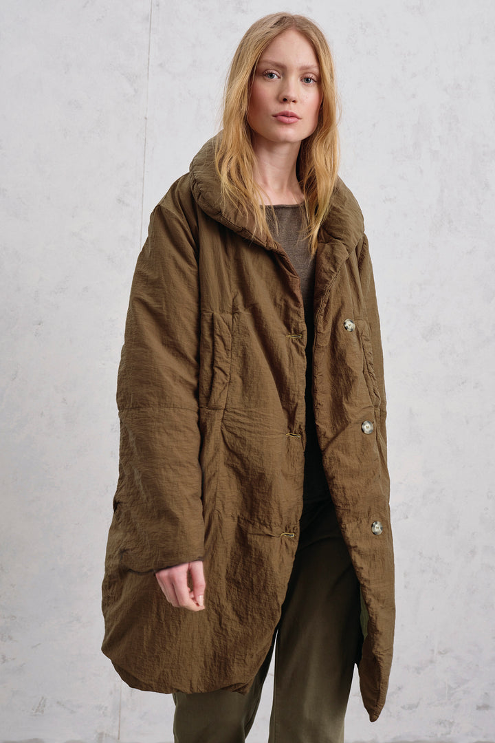 Transit Choco Brown Jacket CFDTRET291, styled on model