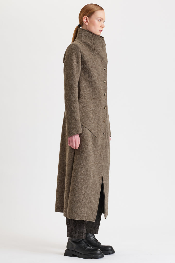 Transit Light Green Khaki Coat CFDTREX332, side view