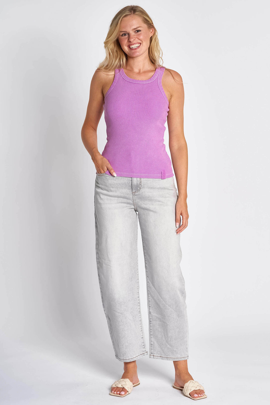 Zhrill Zharia Vest Top Lilac ZT125205-T607 - Lonah Boutique Westbourne