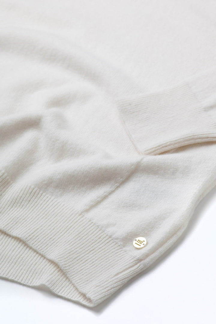 Mia Fratino 19100 Slim Fit V Neck  Grey Cashmere Sweater