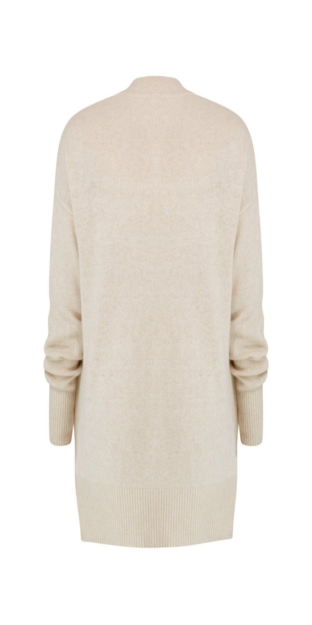 Mia Fratino 18601 Slouch Ecru V Neck Sweaters