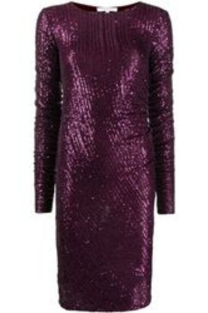 Patrizia Pepe 2A2146 Sequin Sparkle Dress Purple