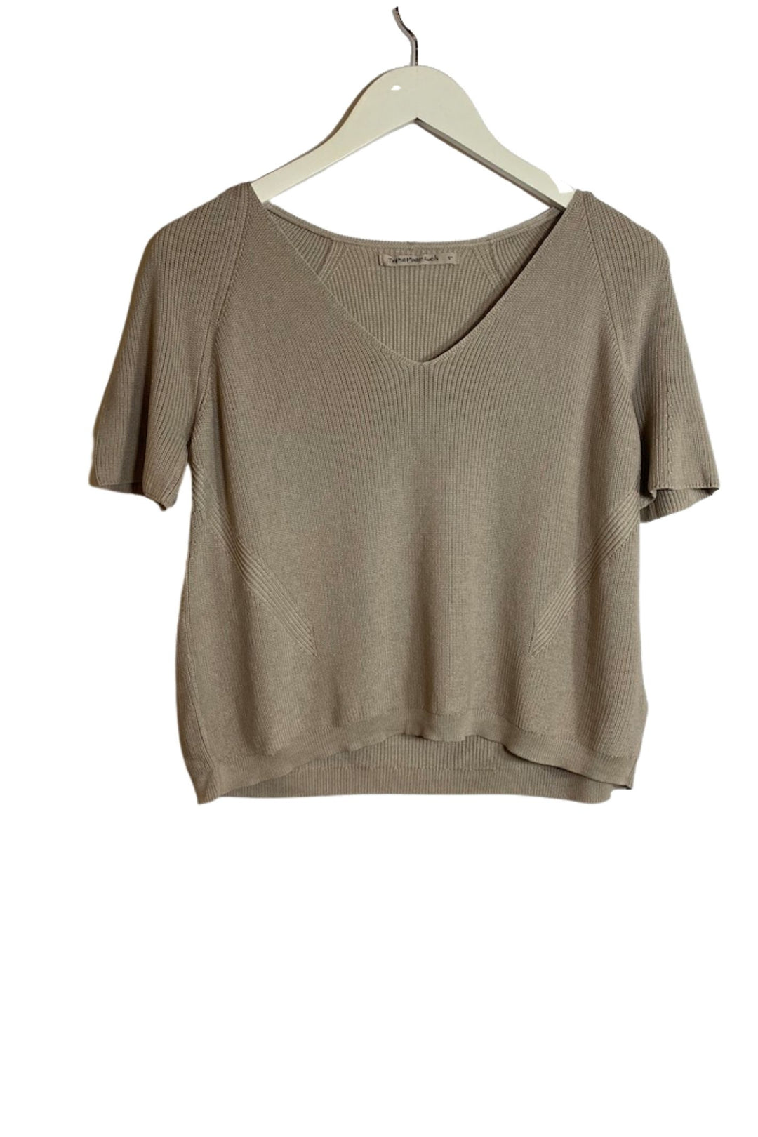 Transit S281 V Neck Top Taupe