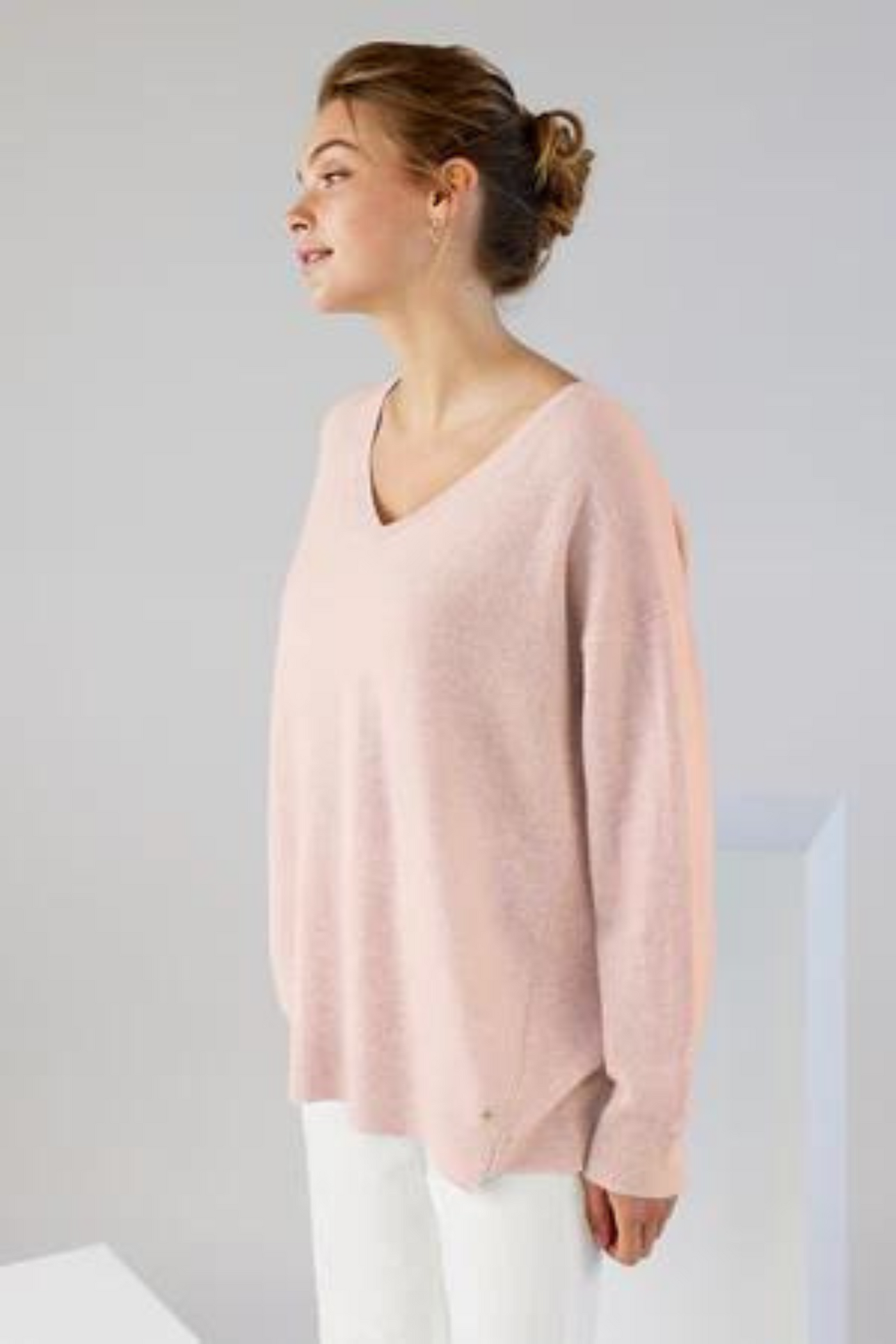 Mia Fratino 22117 Audrey Cashmere Sweater Rose