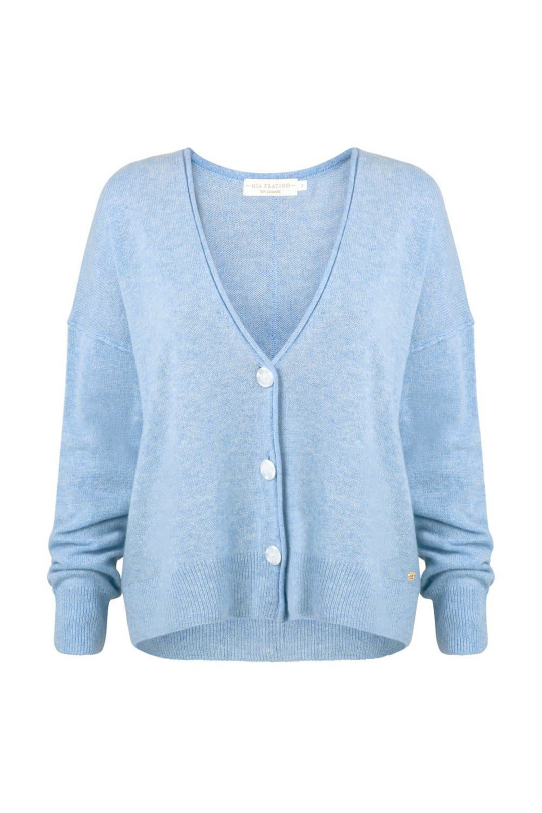 Mia Fratino 20210 Mabel Cashmere Cardigan  Powder Blue