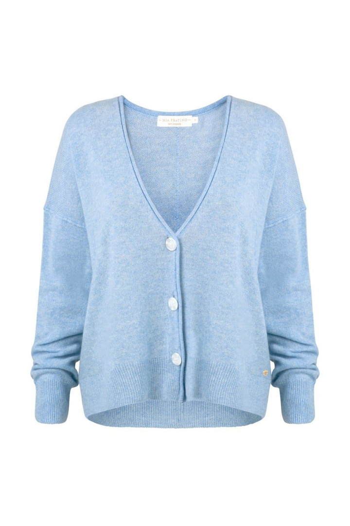 Mia Fratino 20210 Mabel Cashmere Cardigan  Powder Blue