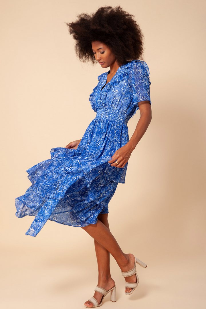 Hale Bob 32ST6040 Dress Floral Print  Blue
