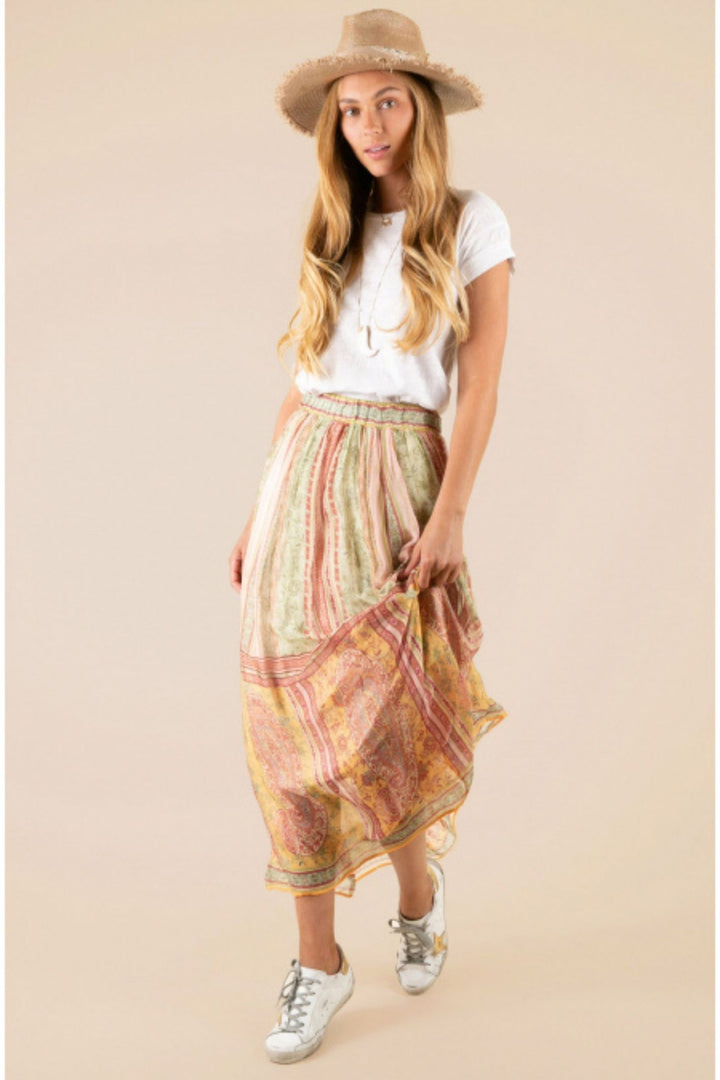 Hale Bob OYRJ4029 Silk Skirt Gold