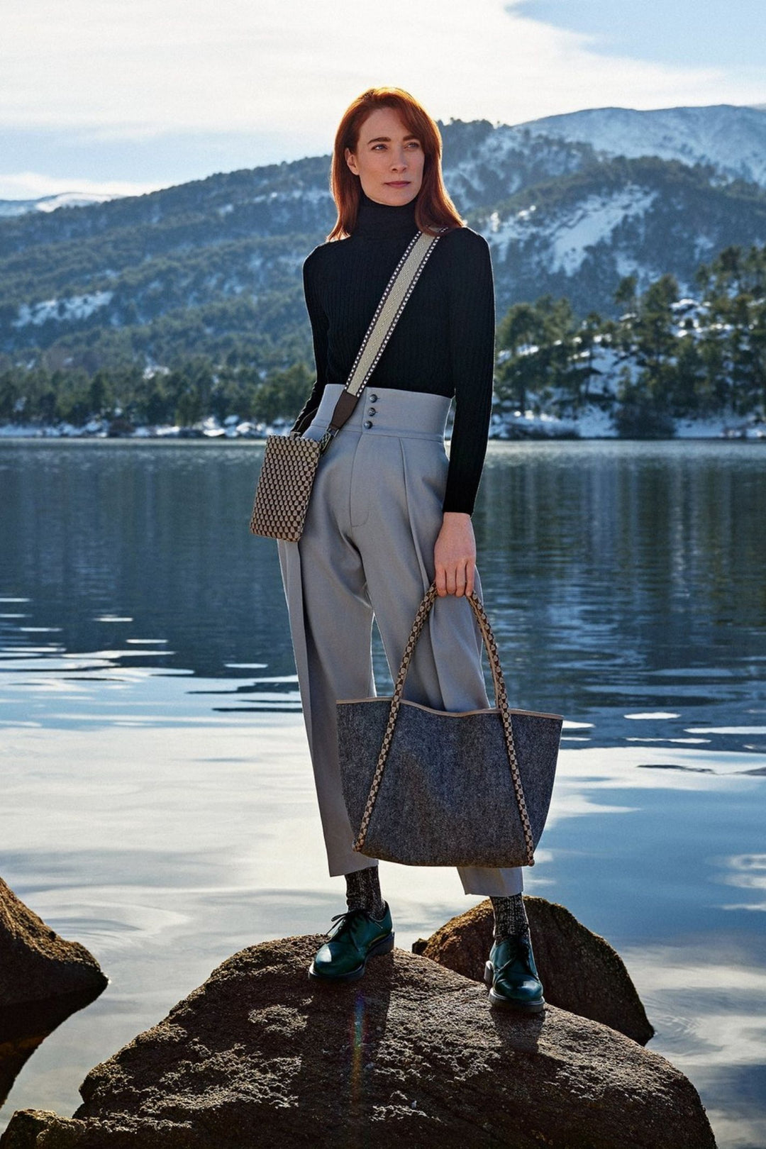 Tissa Fontaneda B108F Alegria Felt Bag Grey