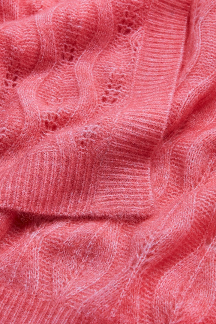 Delicate Love W225 026 Shou Cable Cardigan Bubblegum