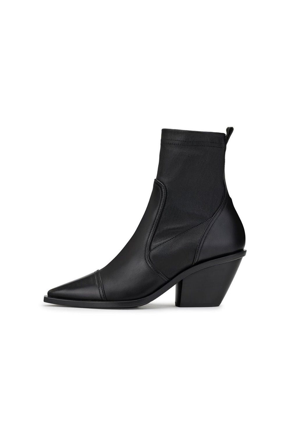 AGL 239530 Black Stretch Cowboy Boot - Lonah Boutique