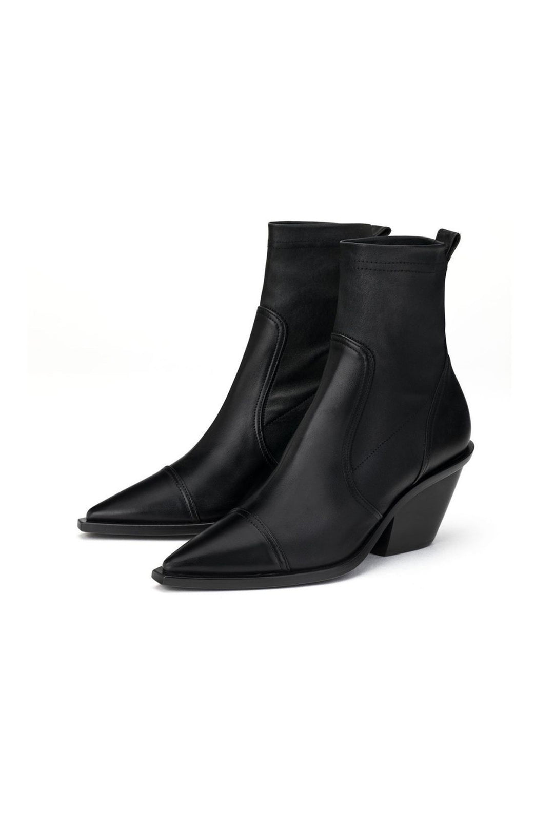 AGL 239530 Black Stretch Cowboy Boot - Lonah Boutique