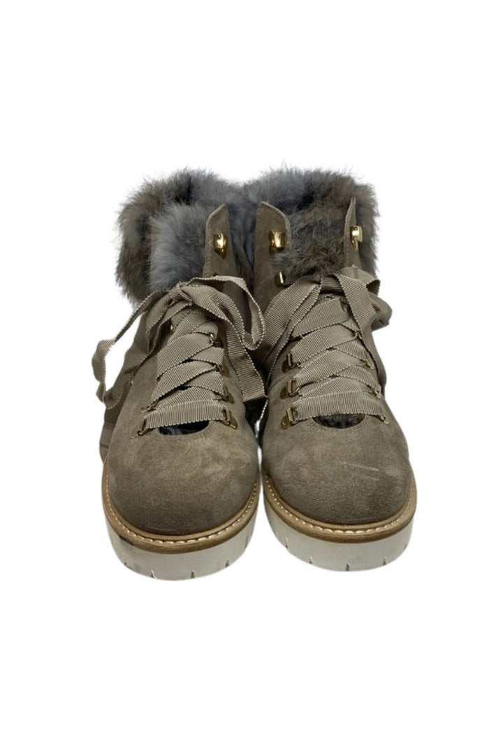 AGL 716548 Taupe Boots With Fur Lining - Lonah Boutique