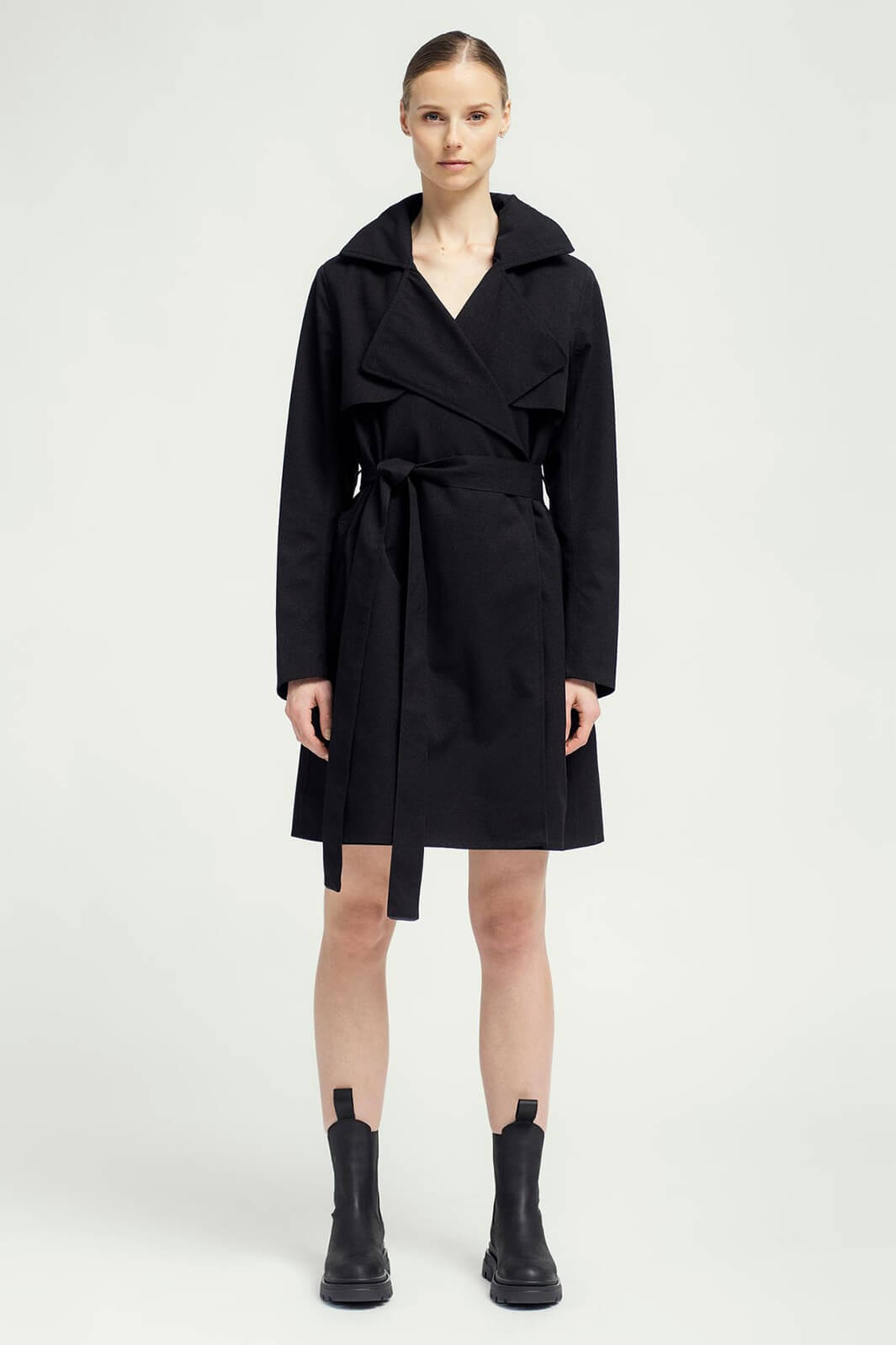 BRGN 15007A2 Black Yr Rain Coat - Lonah Boutique